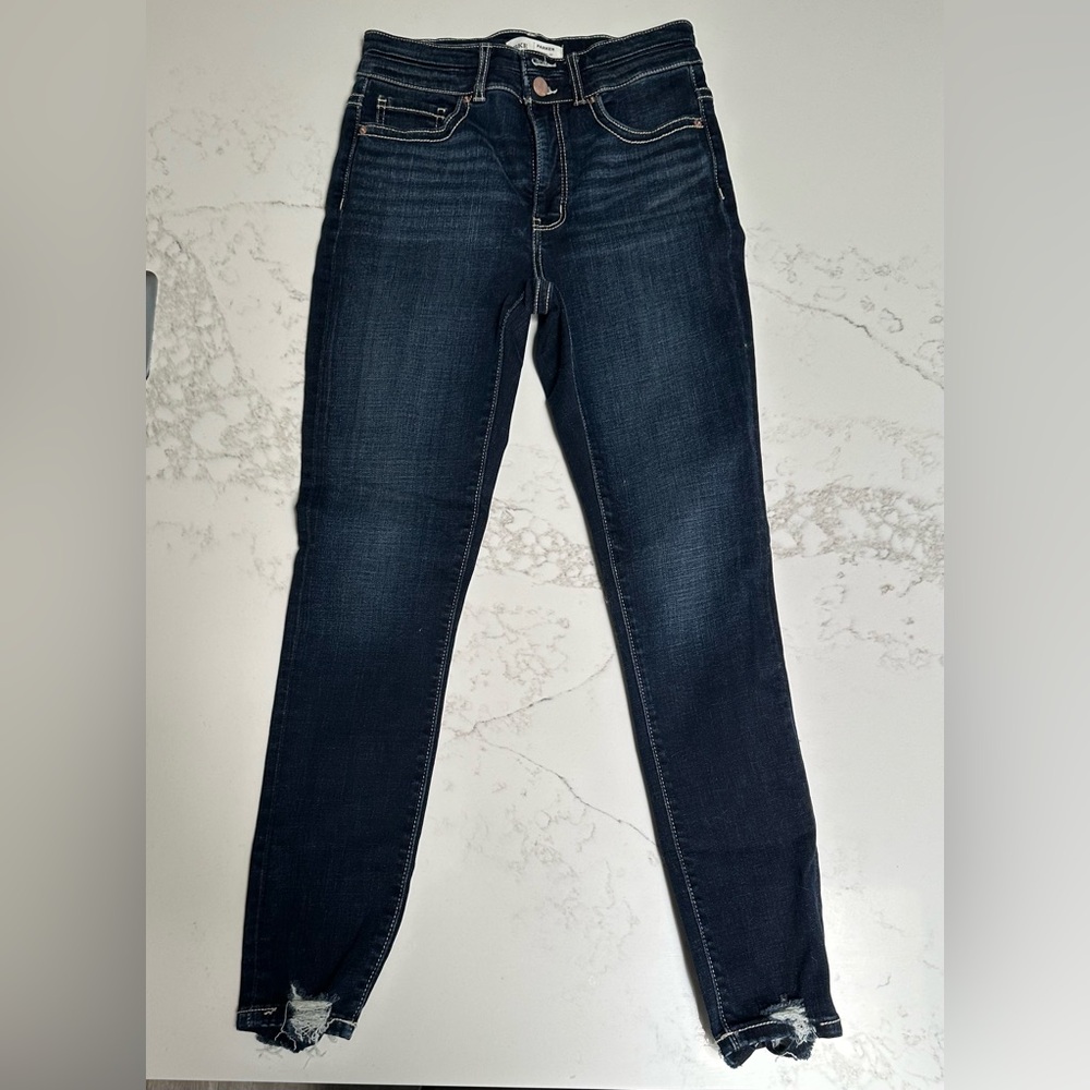 Parker high rise Dark Blue Women's Ankle Skinny Jeans size 26 x 29